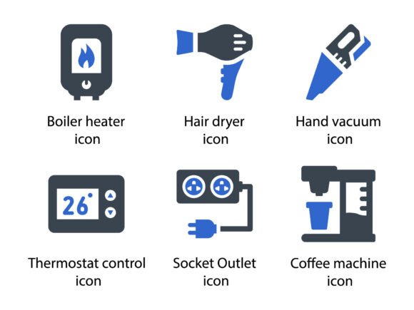 Appliances Icon Set 2: Graphics & Icons for Commercial Use