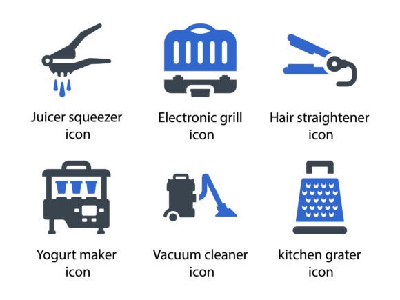 Appliances Icon Set 7: Graphics & Icons for Commercial Design