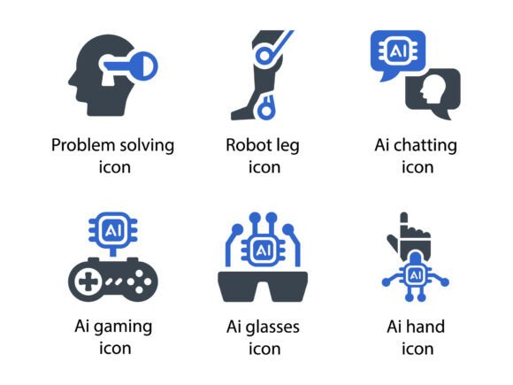 Artificial Intelligence Icon Set 5