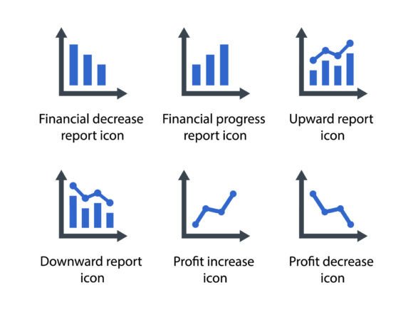 Business Graph Icon Set 1: Clean Graphics & Icons for Crafters