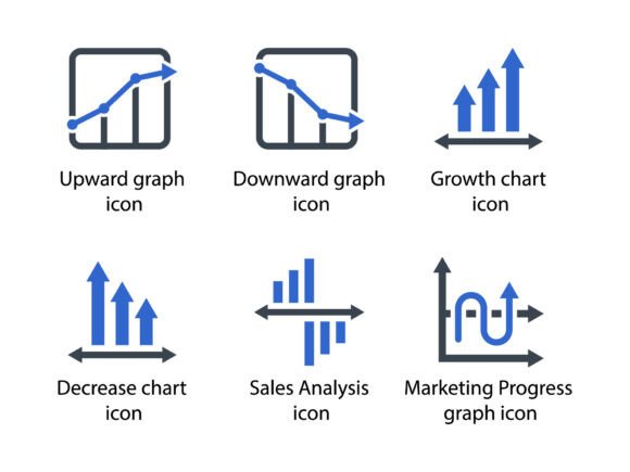 Business Graph Icon Set 3: Clean Graphics & Icons for Crafters