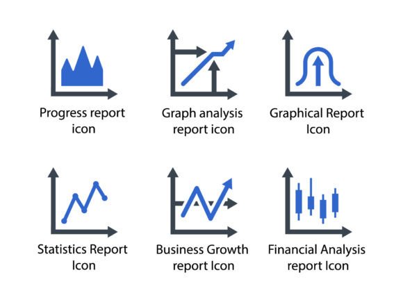 Business Graph Icon Set 4: Graphics & Icons for Commercial Design