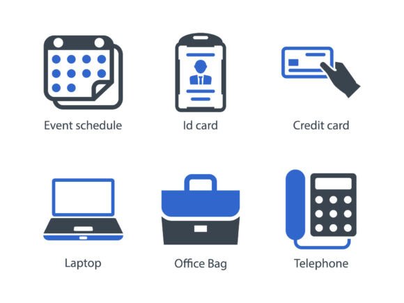 Business Office Icon Set 4: Modern Graphics & Icons