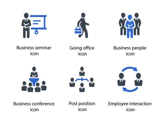 Business People Icon Set 4: Clean Graphics & Icons for Crafters