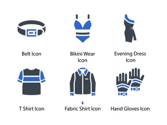 Clothes Fashion Icon Set 1: Graphics & Icons for Real Crafting
