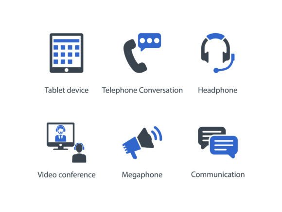 Communication Icon Set 1: Clean Graphics & Icons for Crafters
