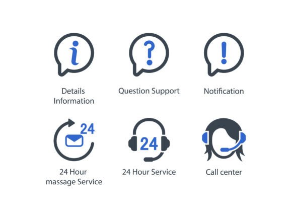 Contact Us Icon Set 5: Graphics & Icons for Polished Publishing