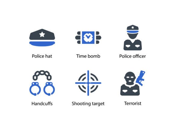 Crime Investigation Icon Set 2: Graphics & Icons for Editorial Impact