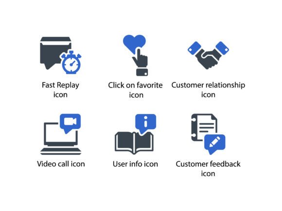 Customer Support Icon Set 4: Graphics & Icons for Handmade Brands
