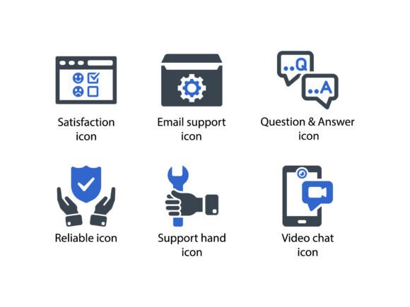 Customer Support Icon Set 7: Graphics & Icons for Real Brand Work