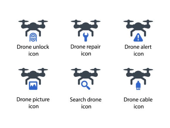 Drone Icon Set 4: Modern Graphics & Icons for Brand Clarity