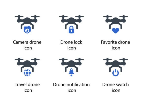 Drone Icon Set 5: Premium Graphics & Icons for Local Branding