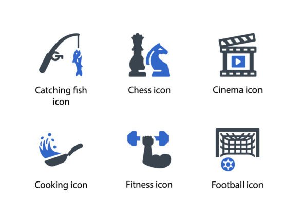 Hobbies Icon Set 3: Modern Graphics & Icons for Content Publishers