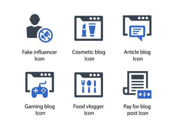 Influencers Marketing Icon Set 7: Graphics & Icons for Sellers