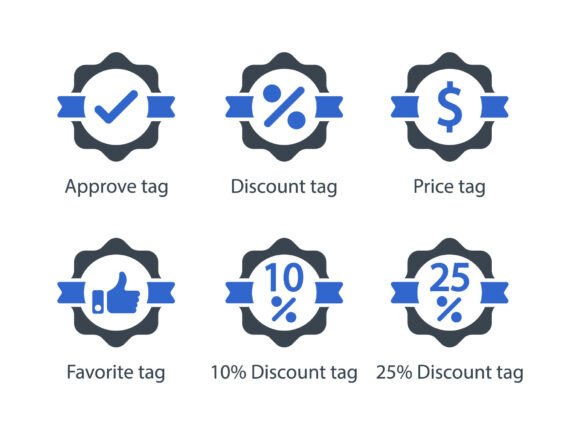 Label Tag Icon Set 1: Graphics & Icons for Handmade Branding