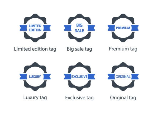 Label Tag Icon Set 4: Graphics & Icons for Sellers