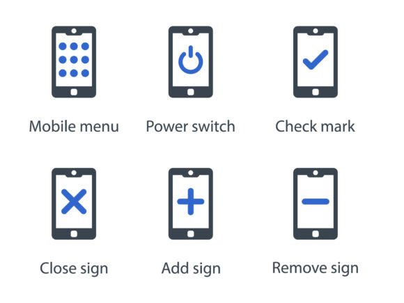 Mobile Function Icon Set 1: Clean Graphics & Icons for Crafters