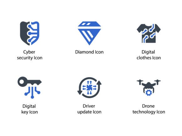 Modern Technologies Icon Set 6: Graphics & Icons for Real Projects