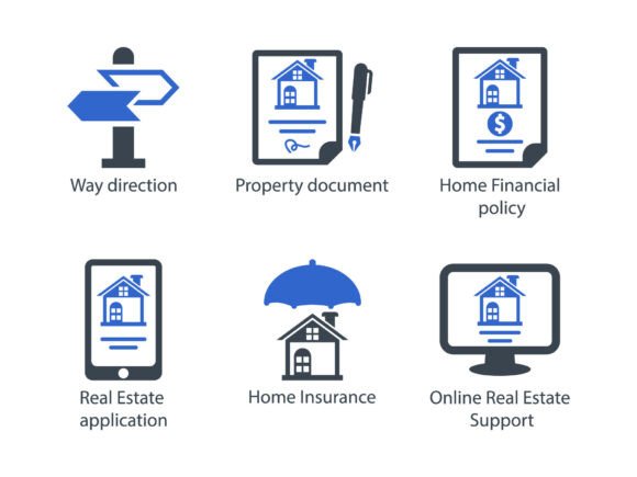 Real Estate Icon Set 4: Graphics & Icons for Brand Clarity