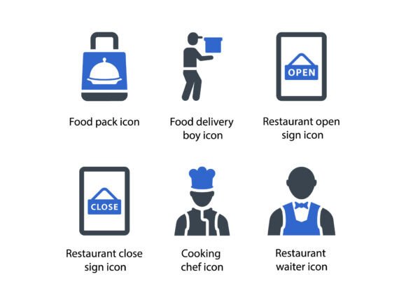 Restaurant Icon Set 5 Graphics & Icons