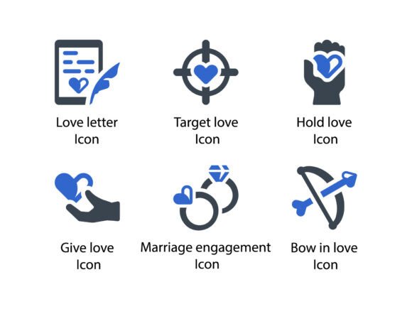 Romance and Love Icon Set 5