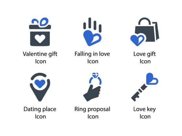 Romance and Love Icon Set 9: Graphics & Icons for Creative Sellers