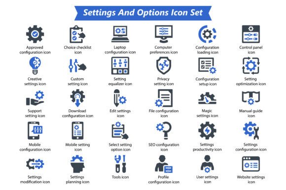 Settings and Options Icon Set: Graphics & Icons