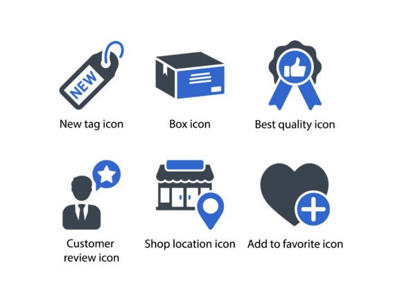 Shopping E Commerce Icon Set 3: Graphics & Icons for Local Branding