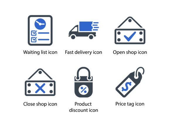 Shopping E Commerce Icon Set 7: Graphics & Icons for Local Branding