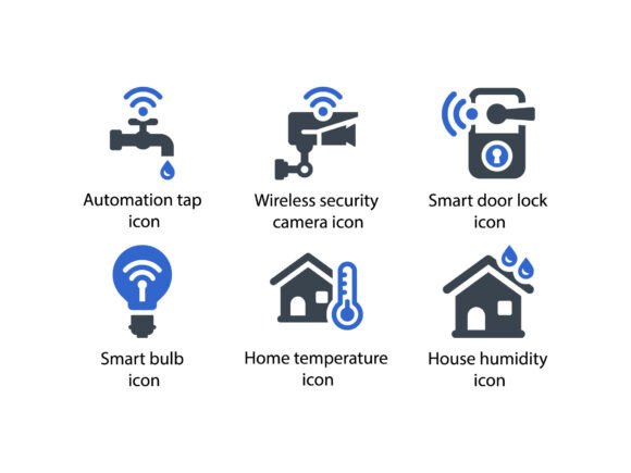 Smart House Icon Set 2: Graphics & Icons for Sellers
