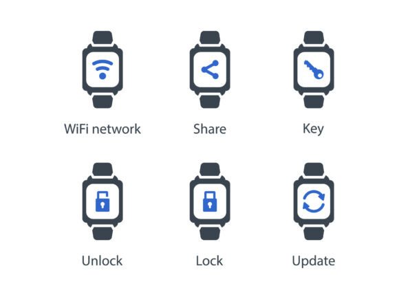 Smart Watch Icon Set 7: Modern Graphics & Icons for Publishers
