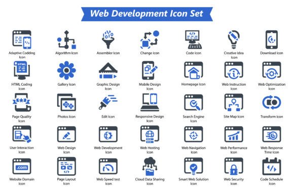 Web Development Icon Set: Graphics & Icons for Local Branding